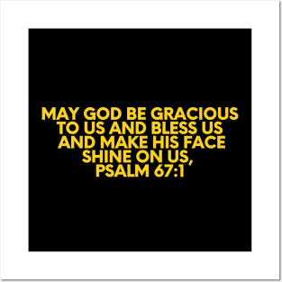 Bible Verse Psalm 67:1 Posters and Art